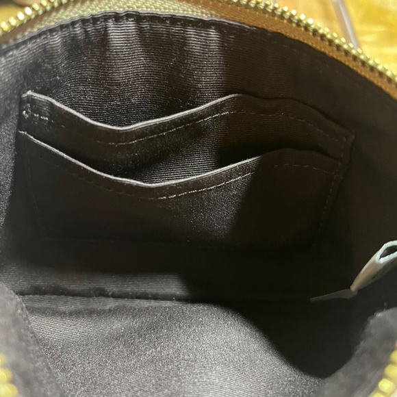 Coach Signature Beige and White Wristlet - Picture 8 of 11